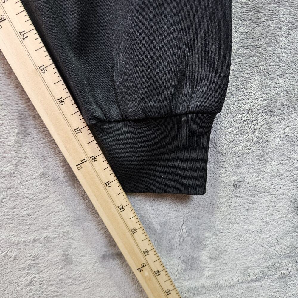 Athleta Cropped Mock Neck Sweatshirt M Navy Black Colorblock Quiet Luxury Clean - Picture 10 of 12